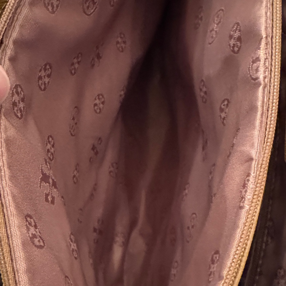 Tory Burch Tan Leather Tote Bag Purse - Picture 8 of 11